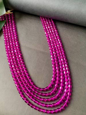 5 Layered Traditional Dulha Moti Mala with Beaded Maharaja Haar/Groom Necklace 1