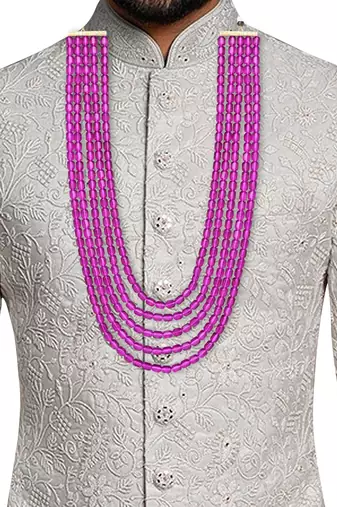 5 Layered Traditional Dulha Moti Mala with Beaded Maharaja Haar/Groom Necklace