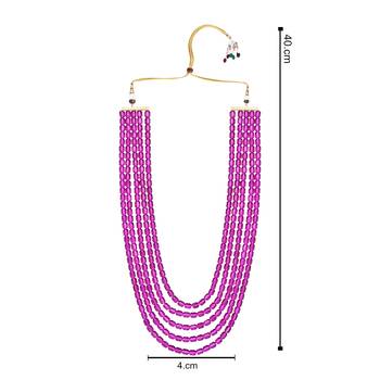 5 Layered Traditional Dulha Moti Mala with Beaded Maharaja Haar/Groom Necklace 4