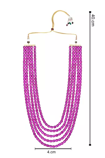 5 Layered Traditional Dulha Moti Mala with Beaded Maharaja Haar/Groom Necklace