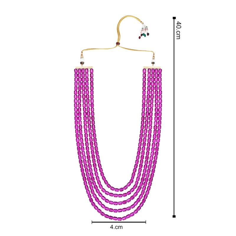 5 Layered Traditional Dulha Moti Mala with Beaded Maharaja Haar/Groom Necklace