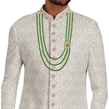 5 Layered Traditional Dulha Moti Mala with Beaded Maharaja Haar/Groom Necklace 2