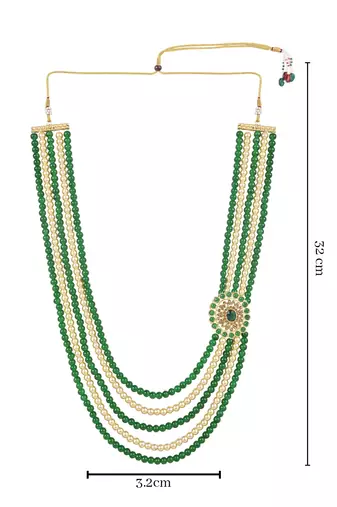 5 Layered Traditional Dulha Moti Mala with Beaded Maharaja Haar/Groom Necklace