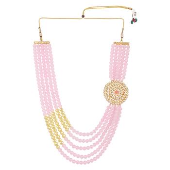 5 Layered Traditional Dulha Moti Mala with Beaded Maharaja Haar/Groom Necklace 1