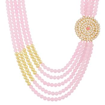 5 Layered Traditional Dulha Moti Mala with Beaded Maharaja Haar/Groom Necklace 2