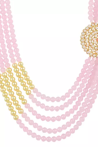 5 Layered Traditional Dulha Moti Mala with Beaded Maharaja Haar/Groom Necklace