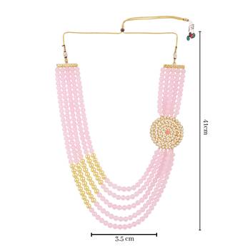 5 Layered Traditional Dulha Moti Mala with Beaded Maharaja Haar/Groom Necklace 4