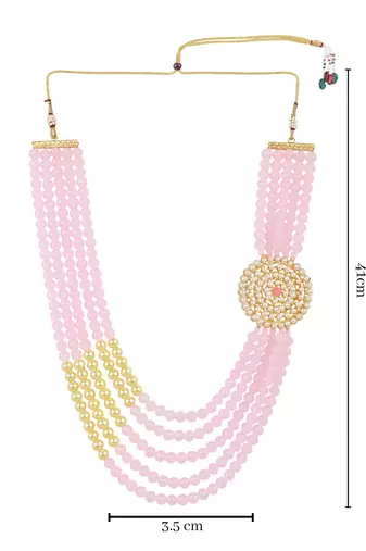 5 Layered Traditional Dulha Moti Mala with Beaded Maharaja Haar/Groom Necklace