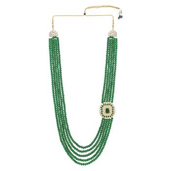 5 Layered Traditional Dulha Moti Mala with Beaded Maharaja Haar/Groom Necklace 1