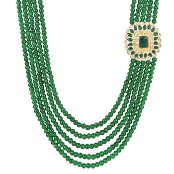 5 Layered Traditional Dulha Moti Mala with Beaded Maharaja Haar/Groom Necklace 2