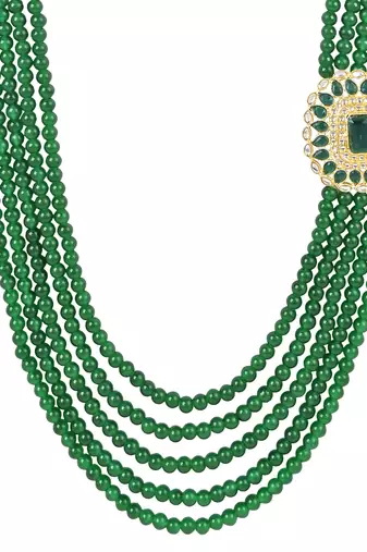5 Layered Traditional Dulha Moti Mala with Beaded Maharaja Haar/Groom Necklace