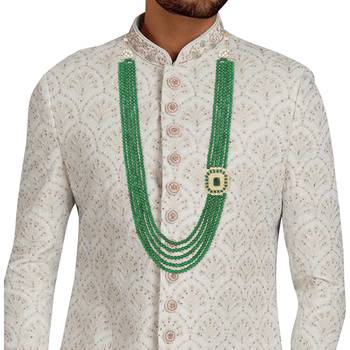 5 Layered Traditional Dulha Moti Mala with Beaded Maharaja Haar/Groom Necklace 3