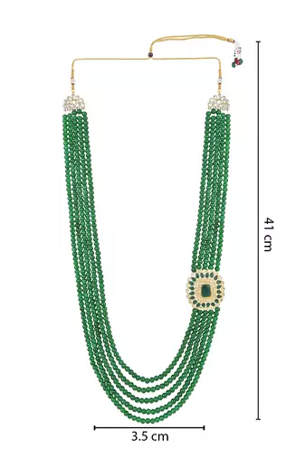 5 Layered Traditional Dulha Moti Mala with Beaded Maharaja Haar/Groom Necklace