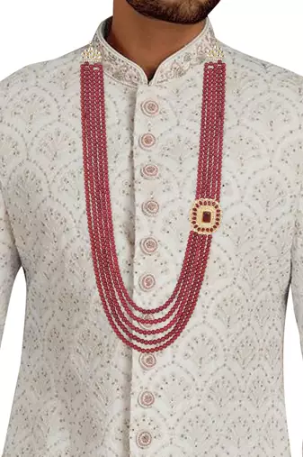 5 Layered Traditional Dulha Moti Mala with Beaded Maharaja Haar/Groom Necklace
