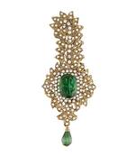 Traditional Stone Pearl Drop Safa Kalangi Brooch for Groom/Men/Dulha Pagadi