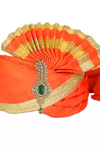 Traditional Stone Pearl Drop Safa Kalangi Brooch for Groom/Men/Dulha Pagadi