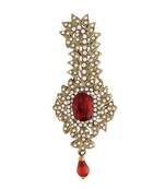 Traditional Stone Pearl Drop Safa Kalangi Brooch