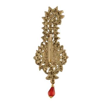 Traditional Stone Pearl Drop Safa Kalangi Brooch 2