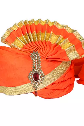 Traditional Stone Pearl Drop Safa Kalangi Brooch