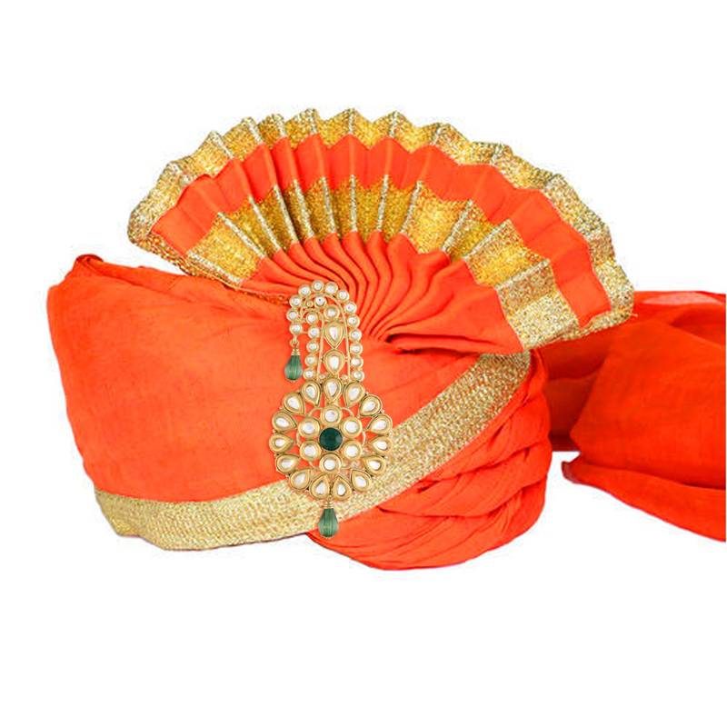 Traditional Kundan Safa Kalangi Brooch for Groom/Men/Dulha Pagadi