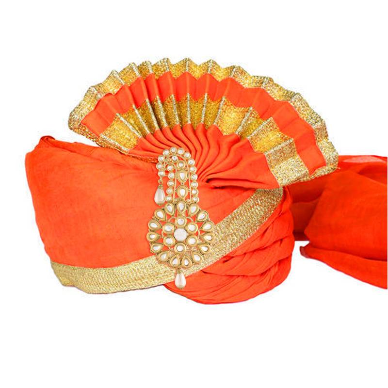Traditional Kundan Safa Kalangi Brooch for Groom/Men/Dulha Pagadi