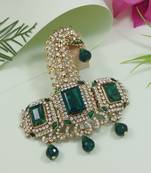 Traditional Stone Pearl Drop Safa Kalangi Brooch for Groom/Men/Dulha Pagadi