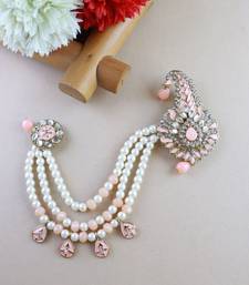Traditional Stone Pearl Drop Safa Kalangi Brooch for Groom/Men/Dulha Pagadi