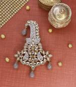 Traditional Meenakari Kundan Pearl Drop Safa Kalangi Brooch for Groom/Men/Dulha Pagadi