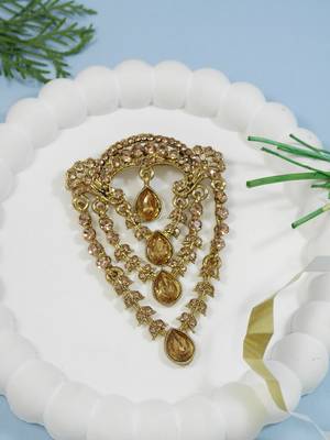 Stylish Wedding Designer Stone Studded Brooch/Lapel Pin for Groom/Men 1