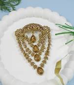 Stylish Wedding Designer Stone Studded Brooch/Lapel Pin for Groom/Men