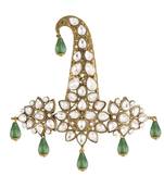 Traditional Stone Pearl Drop Safa Kalangi Brooch for Groom/Men/Dulha Pagadi