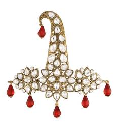 Indian Traditional Handcrafted Kundan And Stone Safa Dulha Pagadi Kalangi Brooch for Groom Men