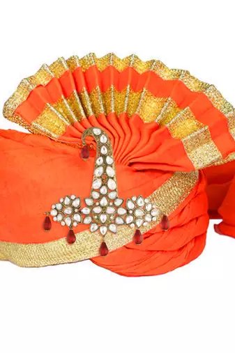 Indian Traditional Handcrafted Kundan And Stone Safa Dulha Pagadi Kalangi Brooch for Groom Men