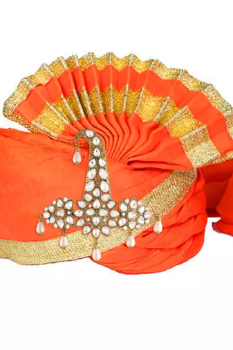 Traditional Stone Pearl Drop Safa Kalangi Brooch for Groom/Men/Dulha Pagadi