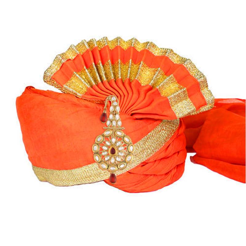 Traditional Kundan Safa Kalangi Brooch for Groom/Men/Dulha Pagadi