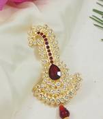 Traditional Stone Pearl Drop Safa Kalangi Brooch for Groom/Men/Dulha Pagadi