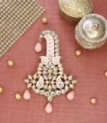 Traditional Meenakari Kundan Pearl Drop Safa Kalangi Brooch for Groom/Men/Dulha Pagadi