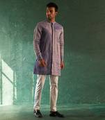 Lavender tissue striped kurta with pant