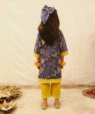 Blue printed suit set 2