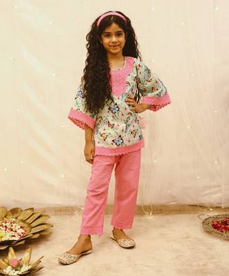 Butterfly printed suit set 1