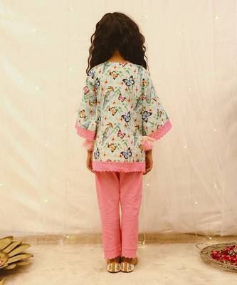 Butterfly printed suit set 2