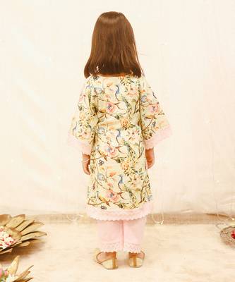 Peacock printed suit set 2