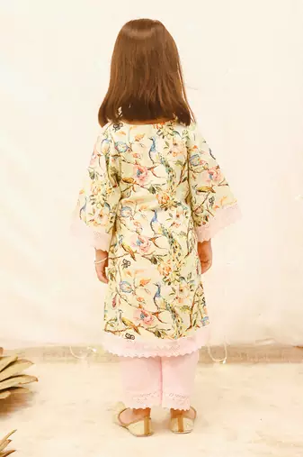 Peacock printed suit set