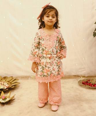 Rose printed suit set 1