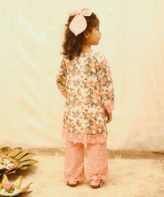 Rose printed suit set 2