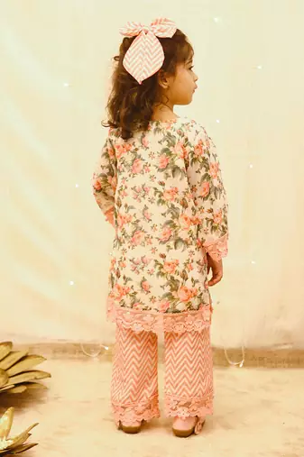 Rose printed suit set