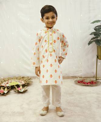 Off-white phulkari kurta set 1