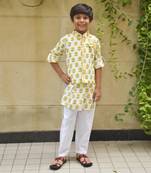 Floral printed nehru jacket set