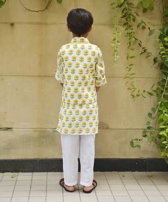 Floral printed nehru jacket set 2