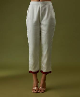 Ivory block printed kaftan set 3